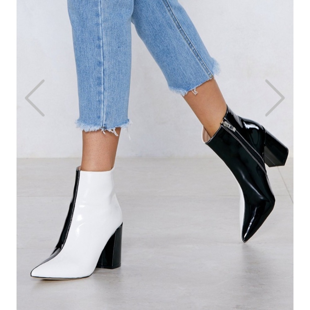 Nasty Gal “DoubleTake” two toned booties